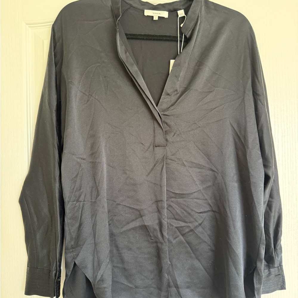 Vince Black Long Sleeve Top
